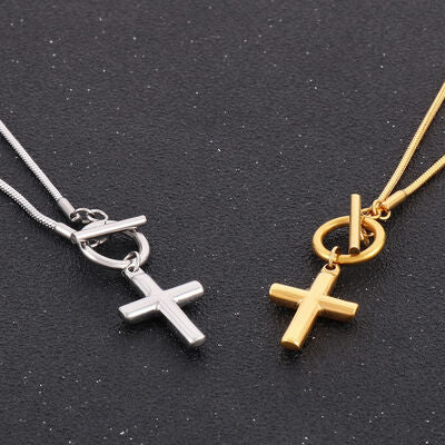 Cross Pendant Stainless Steel Necklace - Flyclothing LLC