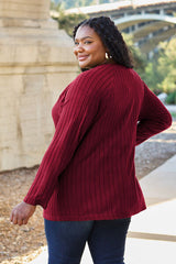 Basic Bae Full Size Ribbed Round Neck Long Sleeve Knit Top - Flyclothing LLC