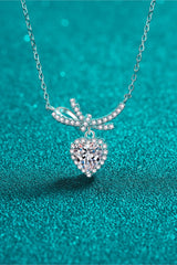 1 Carat Moissanite Heart Pendant Necklace - Flyclothing LLC