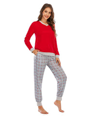 Long Sleeve Top and Polka Dot Pants Set - Flyclothing LLC