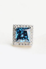 925 Sterling Silver 4 Carat Moissanite Square Earrings - Trendsi