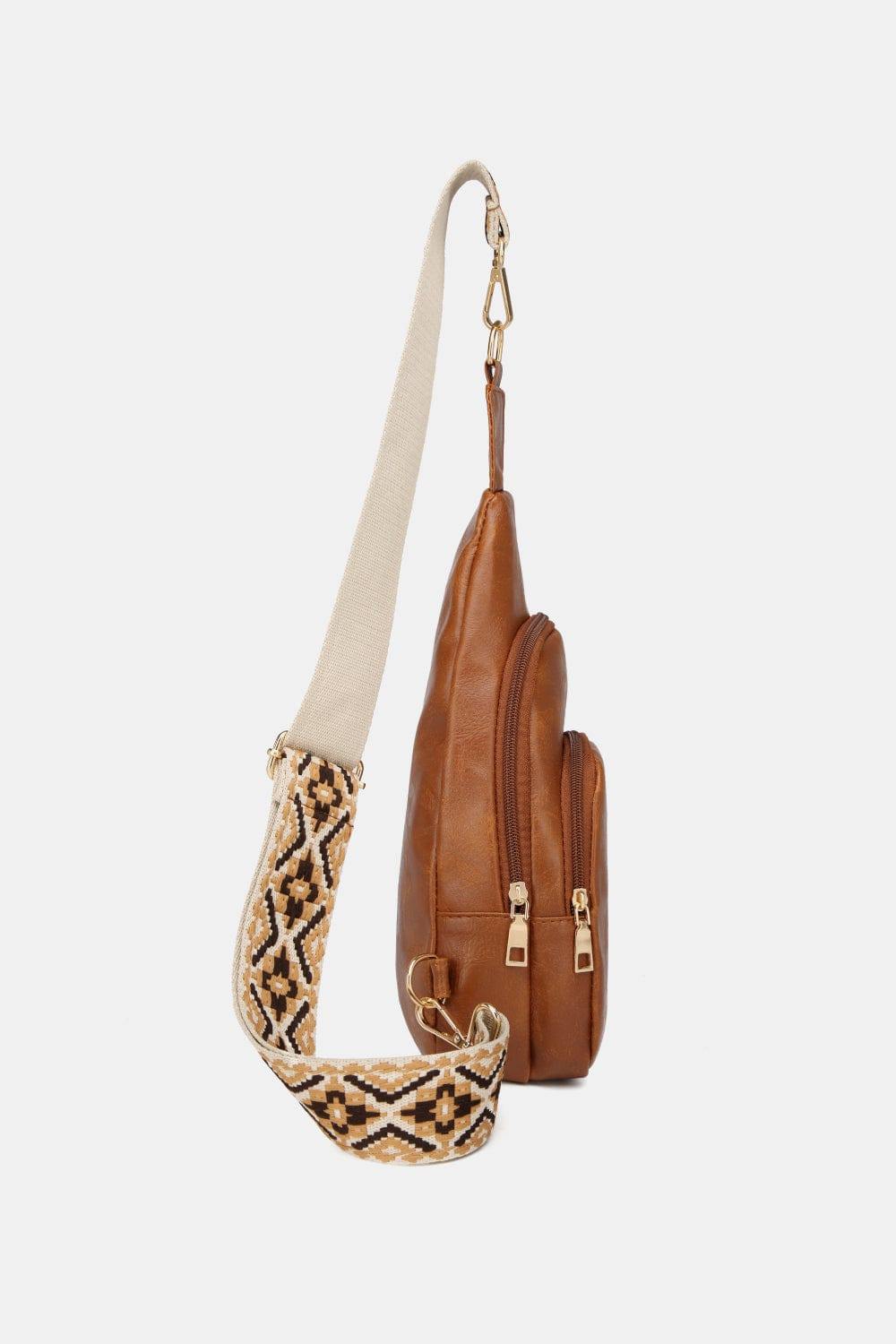 PU Leather Sling Bag - Trendsi