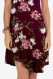 Floral Round Neck Short Sleeve Dress - Flyclothing LLC