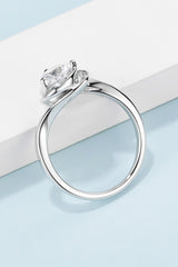 1 Carat Moissanite 925 Sterling Silver Heart Ring - Flyclothing LLC