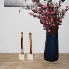 Tall Hand Painted Candles - Pair - Akono Design - Nobunto - Flyclothing LLC