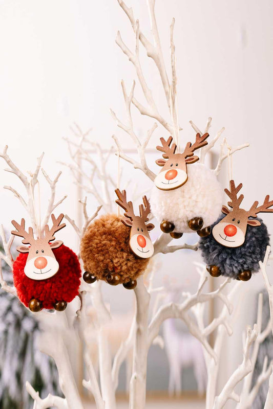 4-Pack Christmas Sherpa Reindeer Hanging Widgets - Flyclothing LLC