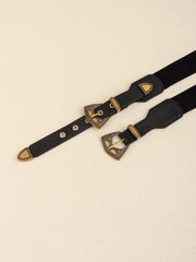 Double Buckle PU Leather Belt - Flyclothing LLC