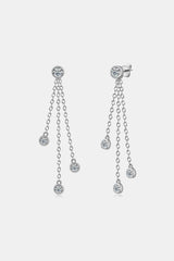 1.2 Carat Moissanite Layered Chain Earrings - Flyclothing LLC