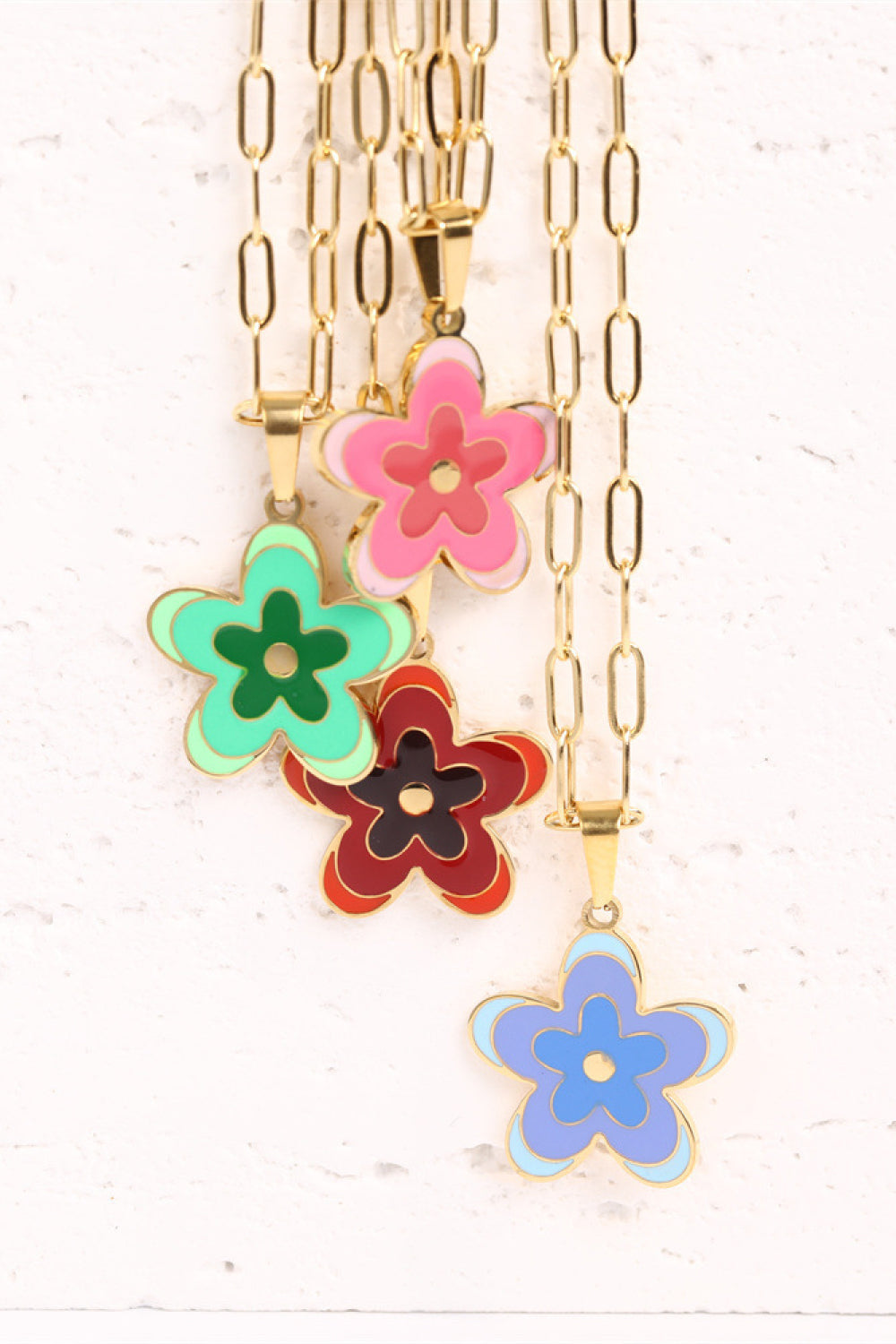 Flower Pendant Stainless Steel Necklace - Flyclothing LLC