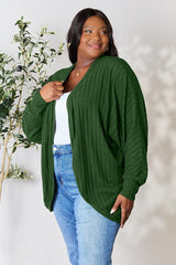 Basic Bae Full Size Ribbed Cocoon Cardigan - Flyclothing LLC