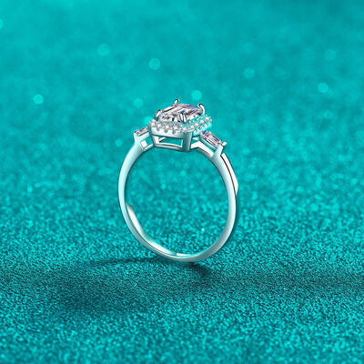 1 Carat Moissanite 925 Sterling Silver Ring - Flyclothing LLC