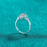 1 Carat Moissanite 925 Sterling Silver Ring - Flyclothing LLC