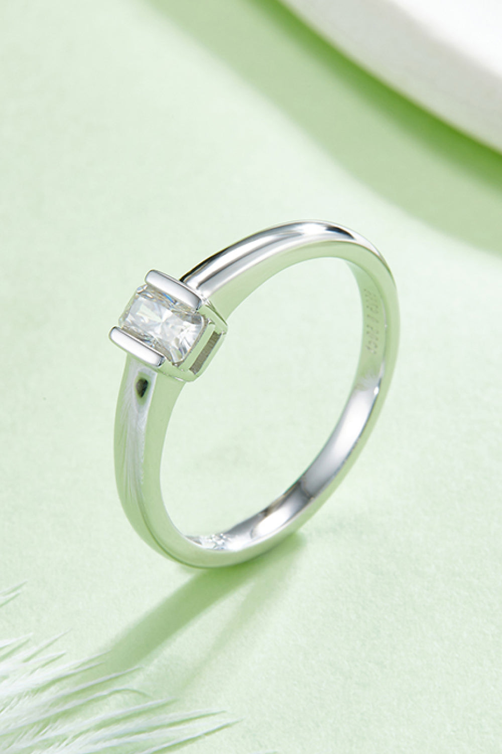 Moissanite 925 Sterling Silver Solitaire Ring - Flyclothing LLC