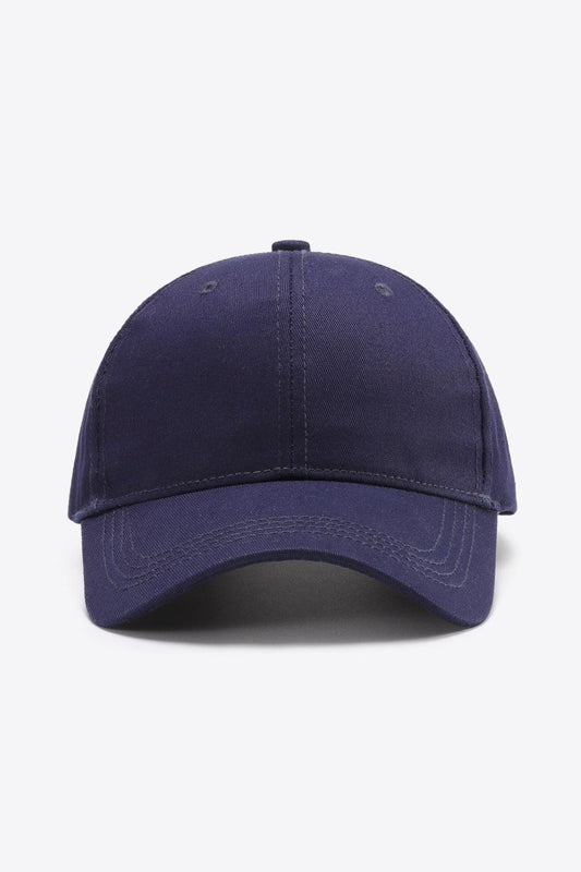 Plain Adjustable Cotton Baseball Cap - Flyclothing LLC