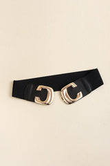 Zinc Alloy Buckle Elastic Wide Belt - Flyclothing LLC