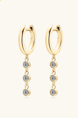 Moissanite Decor 925 Sterling Silver Earrings - Flyclothing LLC