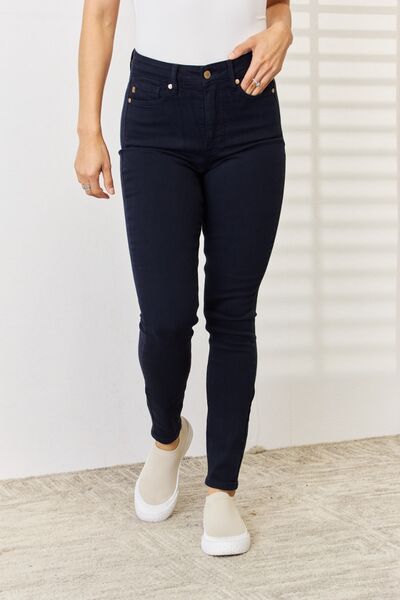 Judy Blue Full Size Garment Dyed Tummy Control Skinny Jeans - Flyclothing LLC