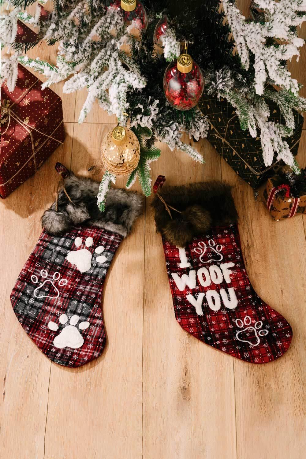 2-Pack Plush Christmas Stockings - Flyclothing LLC