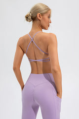 Crisscross Spaghetti Strap Active Cami - Flyclothing LLC