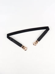 Zinc Alloy Buckle Elastic PU Belt - Flyclothing LLC