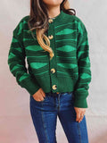 Color Block Button Front Cardigan - Flyclothing LLC