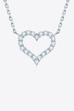 Moissanite Platinum-Plated Heart Necklace - Flyclothing LLC