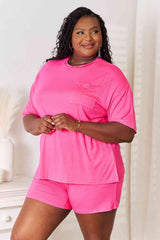 Basic Bae Full Size Soft Rayon Half Sleeve Top and Shorts Set - Flyclothing LLC