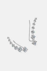 1.9 Carat Moissanite 925 Sterling Silver Earrings - Flyclothing LLC