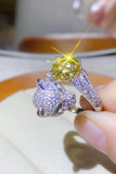 2 Carat Yellow Moissanite Animal Bypass Ring - Flyclothing LLC