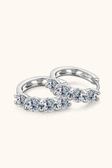 2.4 Carat Moissanite Huggie Earrings - Flyclothing LLC