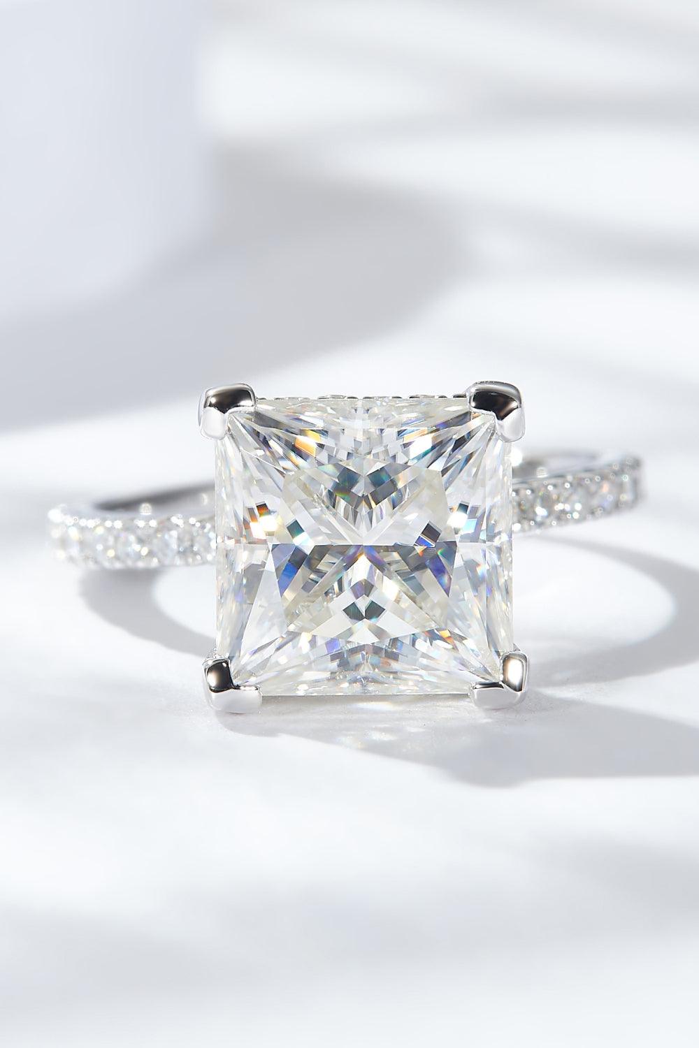 5.52 Carat Moissanite Side Stone Ring - Flyclothing LLC