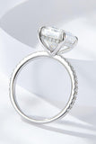 Emerald Cut 4 Carat Moissanite Side Stone Ring - Flyclothing LLC