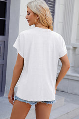 V-Neck Short Sleeve T-Shirt - Flyclothing LLC