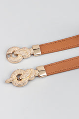 Zinc Alloy Buckle PU Leather Belt - Flyclothing LLC