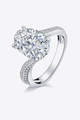 3 Carat Moissanite Side Stone Ring - Flyclothing LLC