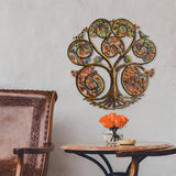 Autumn Spiral Tree of Life Haitian Steel Drum Wall Art - Haitian Artisans