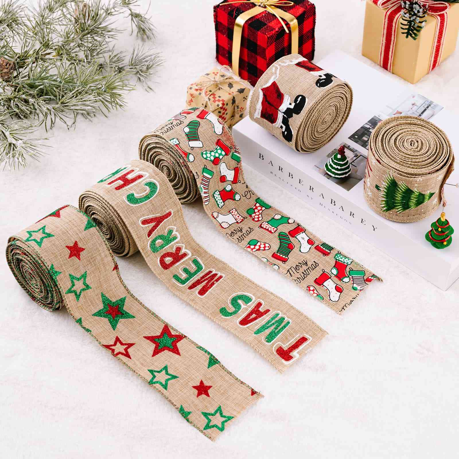 Christmas Polyester Ribbon - Trendsi