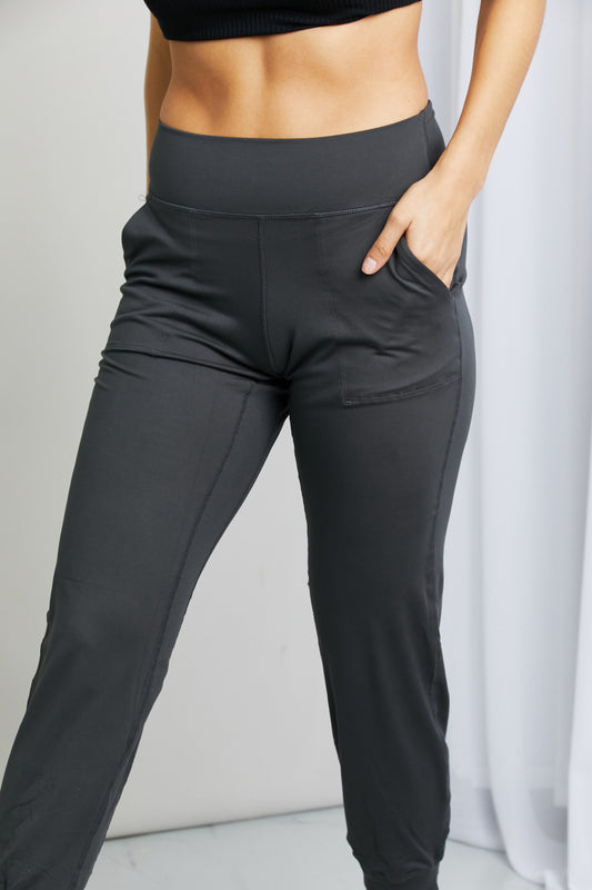 Leggings Depot Full Size Wide Waistband Cropped Joggers - Flyclothing LLC