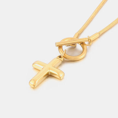 Cross Pendant Stainless Steel Necklace - Flyclothing LLC