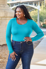 Basic Bae Full Size Round Neck Long Sleeve Bodysuit - Flyclothing LLC