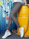 Printed High Waist Skinny Leggings - Trendsi