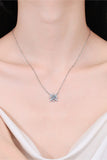 Moissanite Rhodium-Plated Necklace - Flyclothing LLC