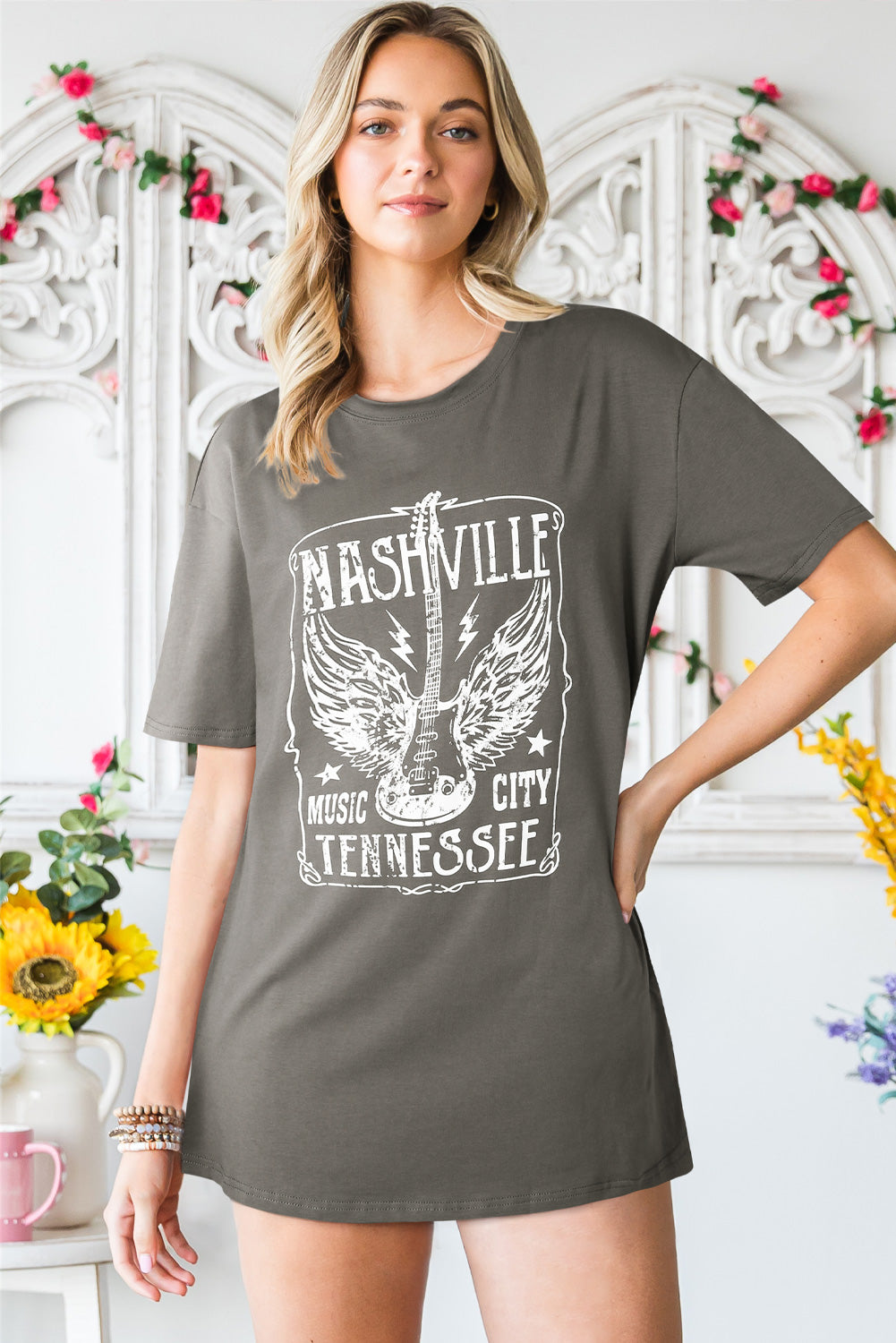 NASHVILLE MUSIC CITY TENNESSEE Graphic T-Shirt - Flyclothing LLC