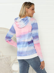 Full Size Tie-Dye Long Sleeve Hoodie - Flyclothing LLC