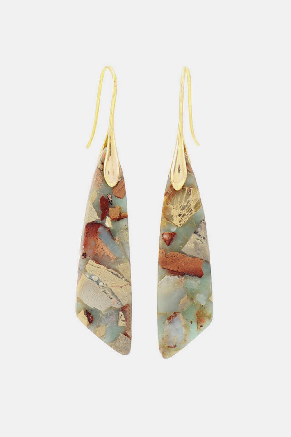 Handmade Natural Stone Dangle Earrings - Flyclothing LLC