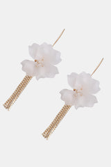 Flower Shape Acrylic Dangle Earrigs - Flyclothing LLC