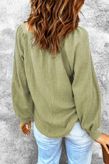 Square Neck Waffle-Knit Top - Flyclothing LLC