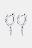 Moissanite 925 Sterling Silver Huggie Drop Earrings - Flyclothing LLC