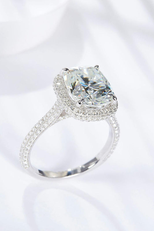 6 Carat Moissanite Halo Ring - Flyclothing LLC