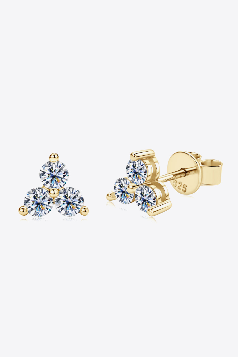 Moissanite 925 Sterling Silver Stud Earrings - Flyclothing LLC